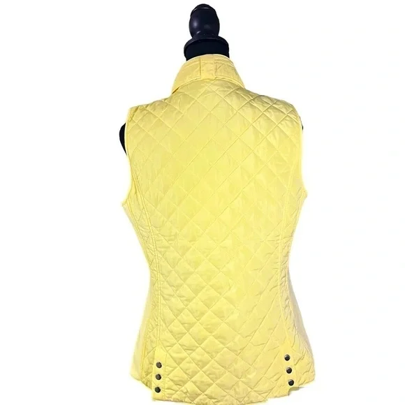 41 Hawthorn Women's Yellow Quilted Sleeveless Vest, Size Medium - Picture 2 of 11